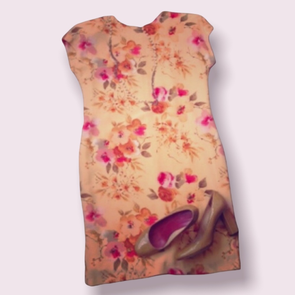 Silk Cap Sleeved Dress